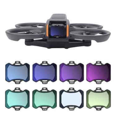 Imagem de CQT Conjunto de filtros de lentes Avata 2 ND CPL, lentes de câmera com filtro ND multi-revestidas para acessórios de drone DJI Avata 2 FPV (pacote com 8 (UV CPL ND8 ND16 ND32 ND64 NIGHT STAR))
