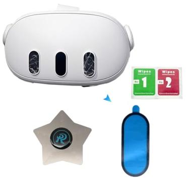 Imagem de Hupaivrmrar Novo espelho de lente de proteção de câmera VR para fone de ouvido Meta Quest 3, acessório de substituição de reparo de alta definição (1 peça com ferramenta)