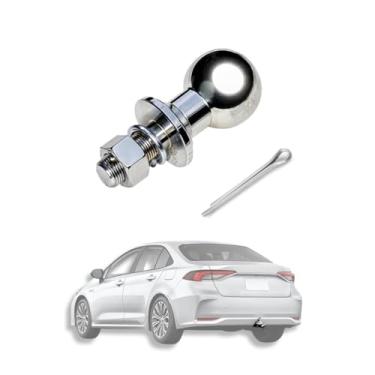 Imagem de Bola Engate de Reboque Cromado de Aço com Esfera de 50mm, Puxador Esfera