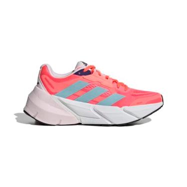 Imagem de adidas Tênis de corrida feminino Adistar 1, turbo/céu nebuloso/quase rosa, Vermelho/cinza - vermelho, 40