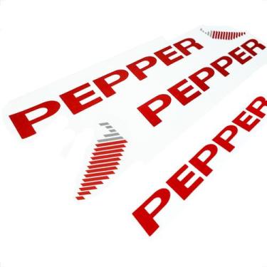 Imagem de Emblemas Pepper Up Preto 2018 2019 2020 Lateral E Traseiro - SPORTINOX