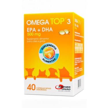 Imagem de Suplemento Alimentar Omega Top 3 500 mg para Cães e Gatos - Agener Uni