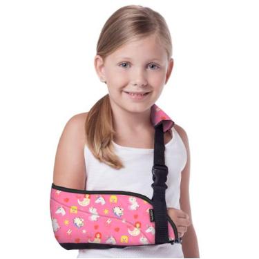 Imagem de Tipóia Ortopédica Infantil Bilateral Ombro Braço Kestal,  Rosa