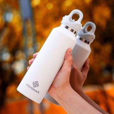 Imagem de Garrafa Térmica Parede Dupla Revomax 950 ml Original Aço Inox Tampa a 