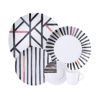 Imagem de Aparelho de Jantar e Chá 20 Peças Tramontina Redondo de Porcelana Stre