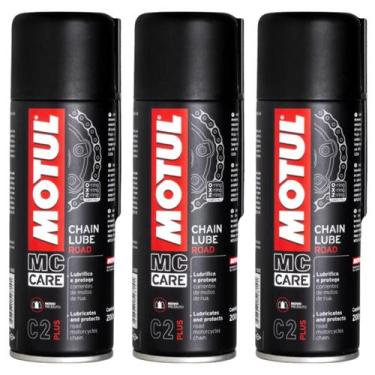 Imagem de Kit 3 Sprays Lubrificante de Correntes Motos Street Rua Motoboy Urbano