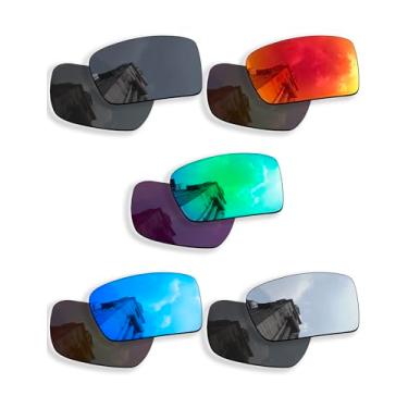 Imagem de Betterun 5 pares de lentes polarizadas de substituição para óculos de sol Oakley Gascan OO9014, antiarranhões e resistentes a impactos