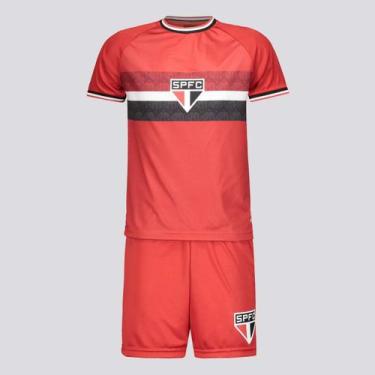 Imagem de Kit São Paulo Campeão Juvenil Vermelho - Spr, 6 ANOS