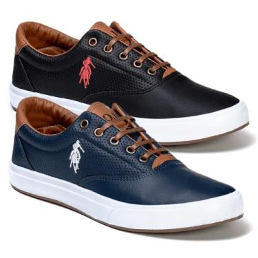 Imagem de kit 2 Tênis Sapatenis Masculino Polo Open Casual Macio Dia a Dia, Mari