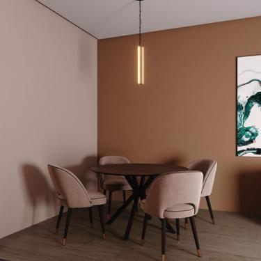 Imagem de Pendente LED Vertical Michigan 36W 4000lm Bivolt Madeira Maciça com Co