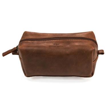 Imagem de Necessaire Estojo Ópera Em Couro Bovino Sem Alça Forro Impermeável Org