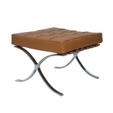 Imagem de Banqueta Barcelona Base Cromada Couro Natural Legitimo - Decorato, Car