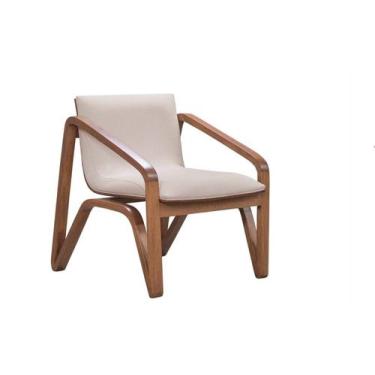 Imagem de Poltrona Decorativa Aspen Base Madeira Macia - Bella Decorao