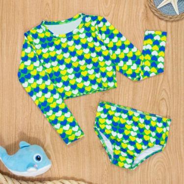 Imagem de Conjunto Infantil Biquíni Verde Verão com Proteção UV - TubeKids, Verd