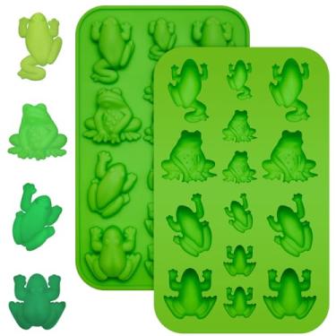 Imagem de Tessco for you Molde de sapo de chocolate, sapo de Halloween, molde de silicone, Páscoa, doces, geléia, bandeja de gelo, divertida, as dez pragas para decoração de bolo de aniversário de festa de