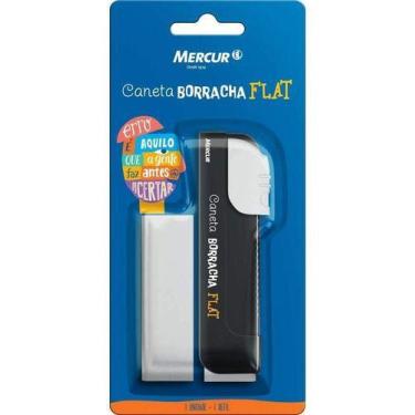 Imagem de 2 Caneta Borracha Flat + 1 Refil MERCUR