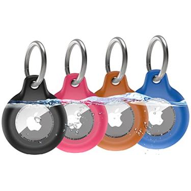 Imagem de SEVROK IPX8 Capa de chaveiro impermeável para AirTag, acessórios Apple Air Tag, proteção total sólida Anit-Sratch Clear Shell, funciona com chaveiro, bolsas, coleira de cachorro, bagagem e mais