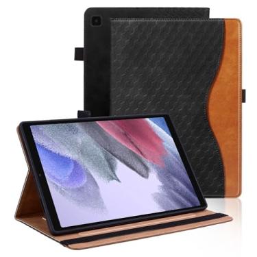 Imagem de Varohix Capa para Samsung Galaxy Tab A7 Lite 22.1 cm 2021 (SM-T220/T225/T227) Suporte de visualização multiângulo de couro PU com bolso para cartão, preto