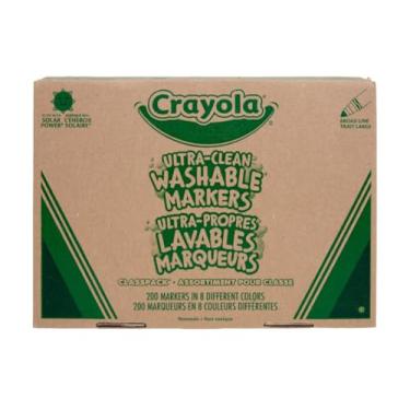Imagem de Crayola Bulk Broad Line Washable Markers, School Supplies Classpack, 200 Count, Assorted