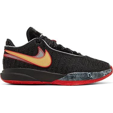 Imagem de Nike Lebron XX Tênis de basquete infantil grande, Preto/preto-vermelho universitário, 4.5 Big Kid