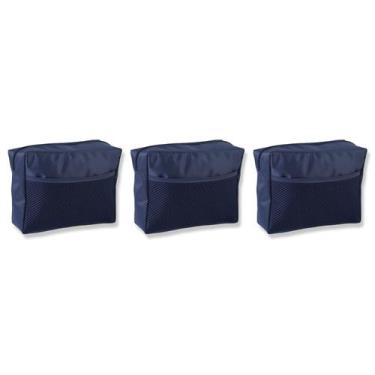Imagem de Kit 3 Porta Objetos Grande Baú Moto Acessório Bolsinhas - Jaspe Ateliê