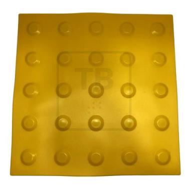 Imagem de Piso Tátil Classic Alerta em PVC 25X25cm - Amarelo - 10 Peças - TB Sol