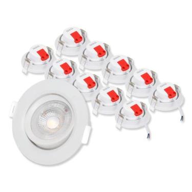 Imagem de Kit Spot Led Redondo Branco Direcionável 5W 10 Unidades - Gaya