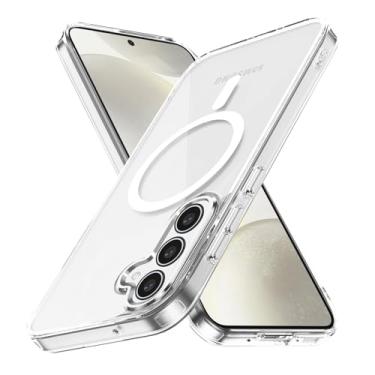 Imagem de Lunivop Capa rígida para Samsung Galaxy S24 FE 5G [compatível com Magsafe] Capa magnética resistente a amarelamento transparente para S 24 FE6.7 cm 2024 resistente melhores capas de telefone
