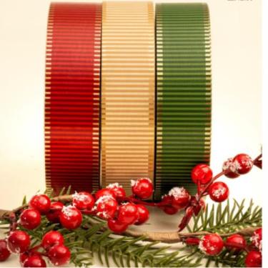 Imagem de Fitas De Natal Decorada Albano 32mm x 100m Para Laços e Presentes