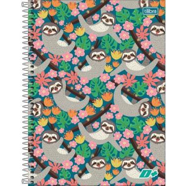 Imagem de Caderno Univ 1M Capa Dura D+ Feminino Preguiça 2025 96FL Tilibra