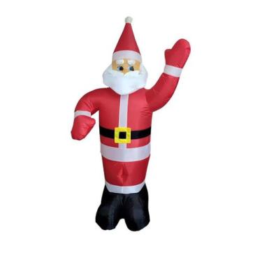 Imagem de Papai Noel Inflável com Luz Natal Decoração Natalina 1.90m - TOP NATAL