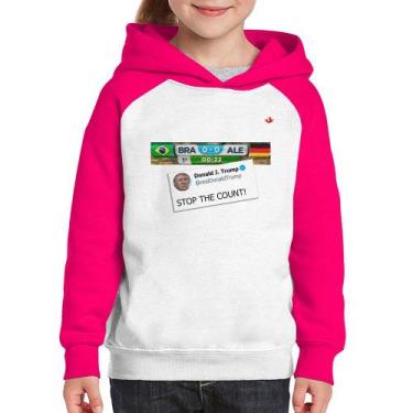 Imagem de Moletom Infantil Stop the Count 7x1 - Foca na Moda, Branco, Rosa, 2