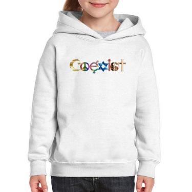 Imagem de Moletom Infantil Coexistência Pacífica - Foca na Moda, Branco, 6