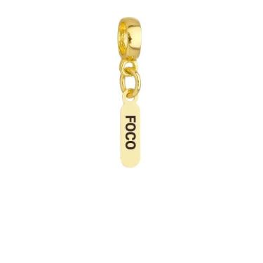 Imagem de Berloque Plaquinha Foco Banhado a Ouro 18k - Work Semijoias