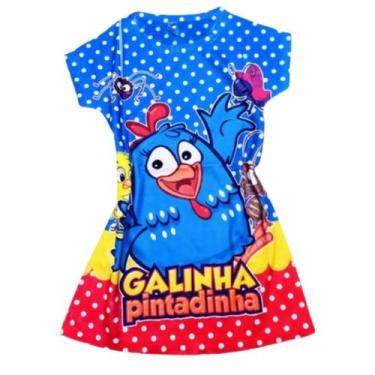 Imagem de Vestido Infantil Menina Personagem - Disney, Galinha pintadinha, P