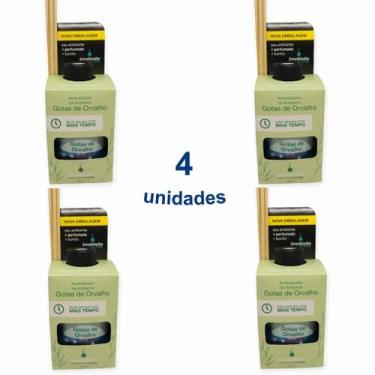 Imagem de Kit 4 Aromatizador Ambiente de Gotas de Orvalho 280ml Difusor Vareta S
