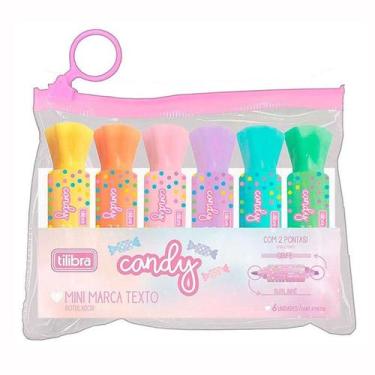 Imagem de Kit Marca Texto Mini Candy 6 Cores - Tilibra - Tendtudo
