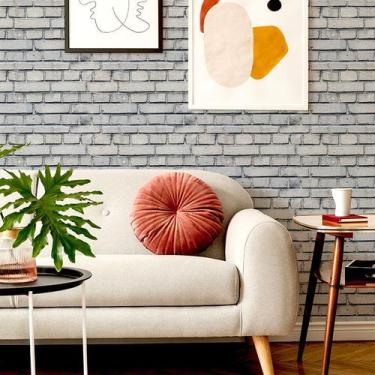 Imagem de Papel de Parede Berlim - Tijolo Cinza, Adesivo Lavável - Upzdecor