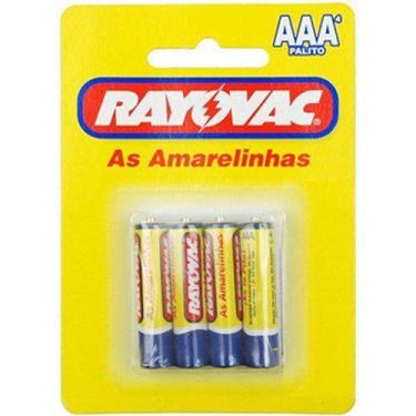 Imagem de Pilha Rayovac Amarelinha Palito Aaa Embalagem 4 Un