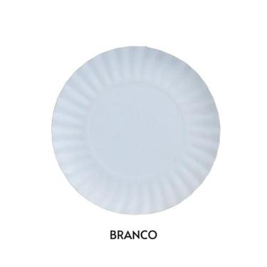 Imagem de Kit 3 Pacotes de Prato De Papelão Branco N 4 - 300 Unidades - Tamarozz