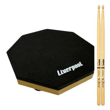 Imagem de Kit Baqueta De Bateria 7A Hickory Williams Jazz + Pad De Estudo