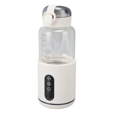 Imagem de Aquecedor de Leite Portátil, Aquecedor de Mamadeira Sem Fio de 300ML, Aquecimento de 37 ℃ a 55 ℃, Aquecedor de Mamadeira Recarregável USB Aquecedor de água para Viagens Ao Ar Livre