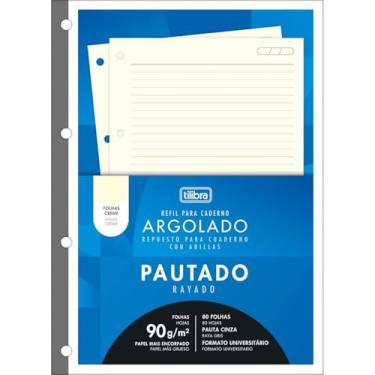 Imagem de Tilibra - Refil Tiliflex Para Caderno Argolado Universitário Papel Creme 80 Folhas