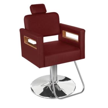 Imagem de Cadeira Cabeleireiro Ravenna Prime - Encosto Fixo Pé Redondo - CC&S, B