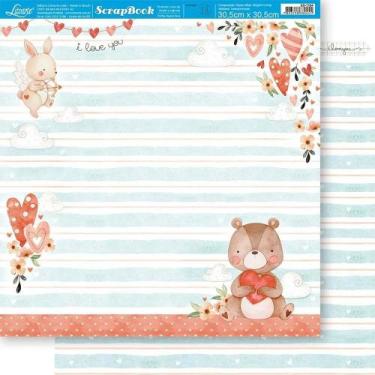 Imagem de Folha para Scrapbook Dupla Face - Amor Aquarela: Urso - SD-1184 - Lito