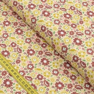 Imagem de Tecido Estampado para Patchwork - Primavera: Meu Jardim Caramelo (0,50