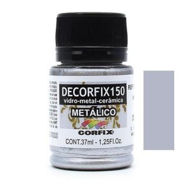 Imagem de Tinta Decorfix 150 Metálico 37ml - Metal, Vidro e Cerâmica, 392 PRATA