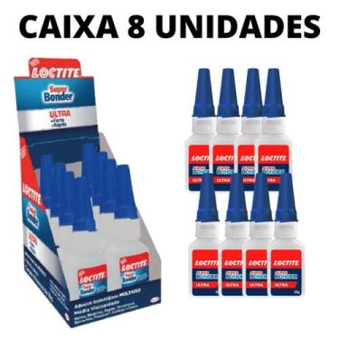 Imagem de Super Bonder 20 Gramas Ultra Caixa C/8 Um Multiuso Loctite - HENKEL 