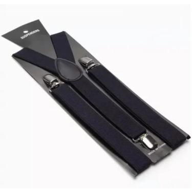 Imagem de Suspensório Ajustável Adulto Preto 3 Pontas - CM Presentes e Fantasias