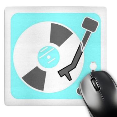 Imagem de 3dRose Mouse pad LLC 20,3 x 20,3 x 0,63 cm, toca-discos retrô turquesa (mp_38175_1)